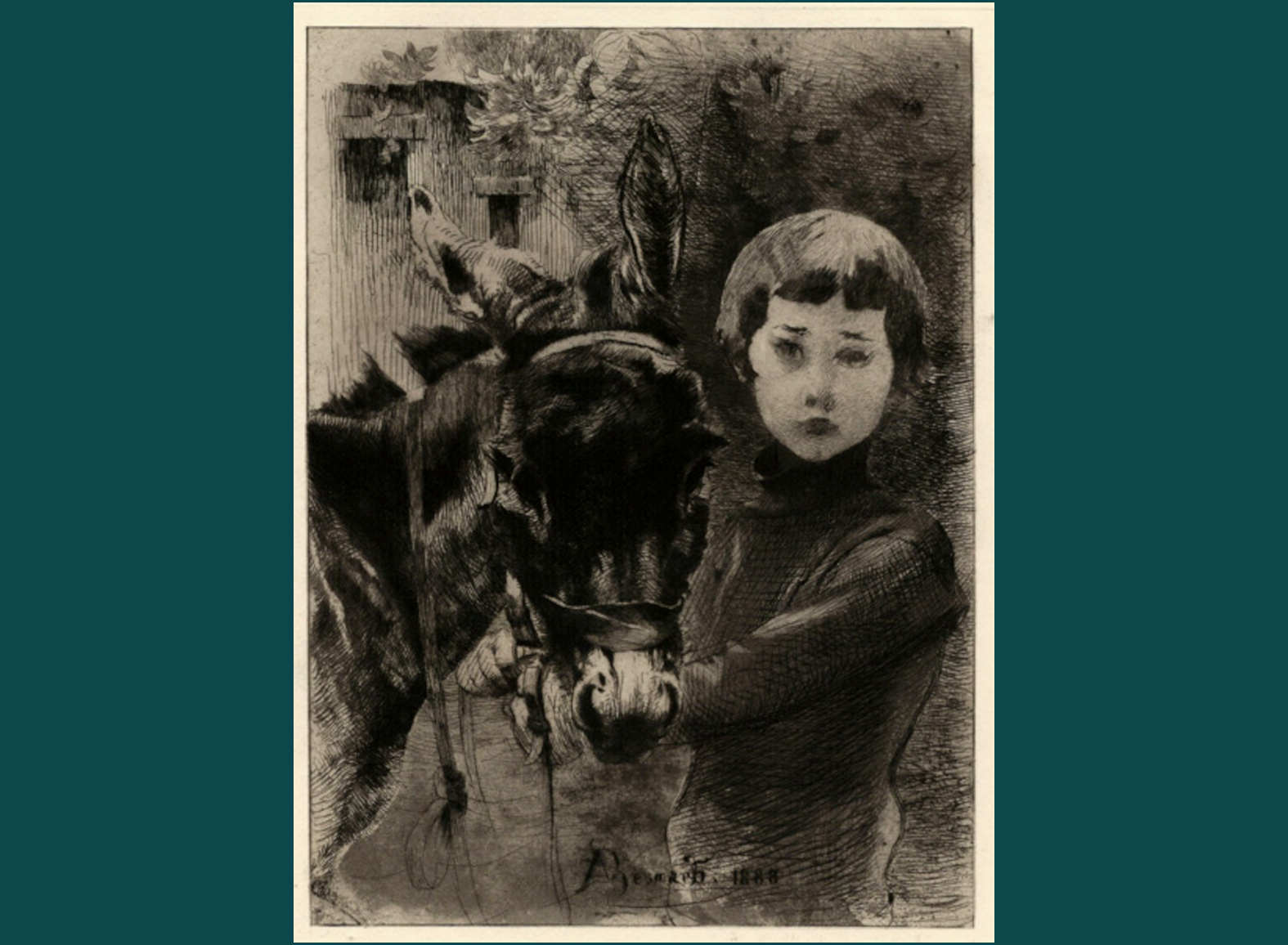 ROBERT BESNARD ET SON ANE