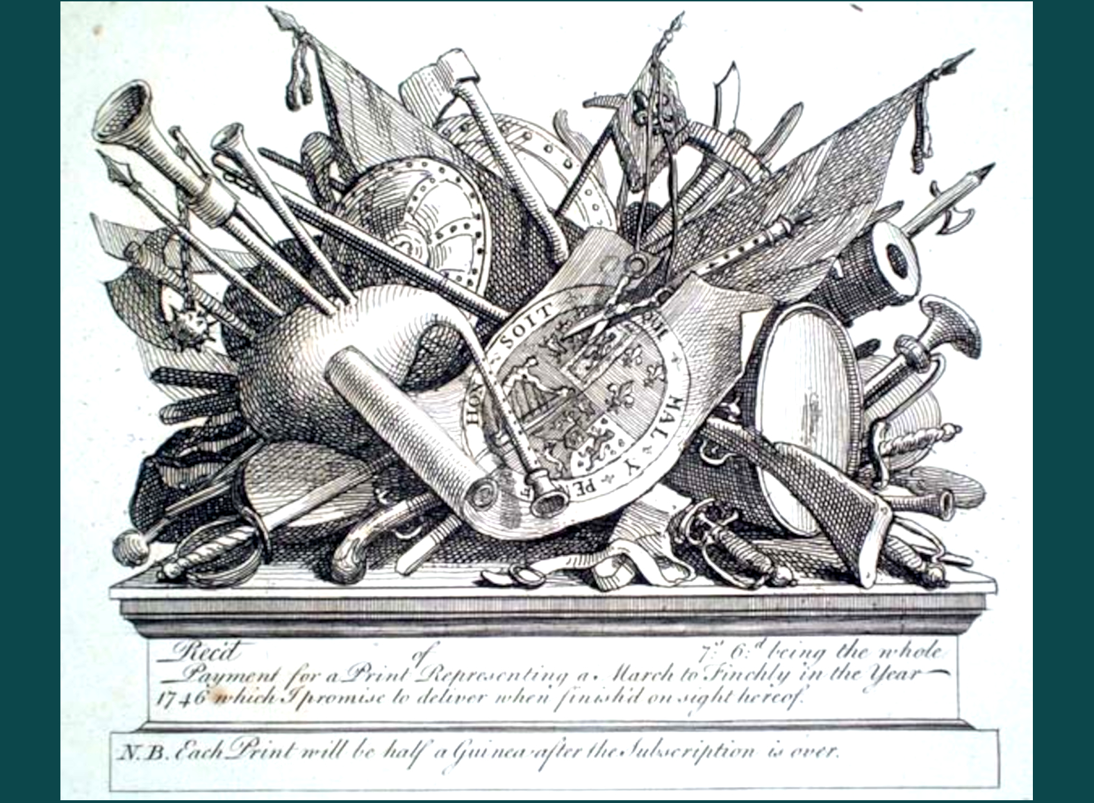 GRUPPO DI ARMI E STRUMENTI MUSICALI (1749-50)